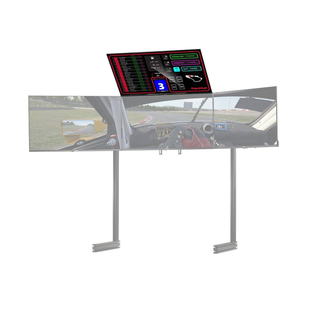 Next Level Racing Elite Freestanding Overhead Quad Monitor Add-On Carbon Grey Cockpit
