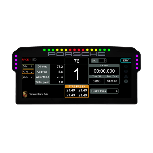 GRID Porsche 911 GT3 Cup Dashboard Display Unit Racing Equipment