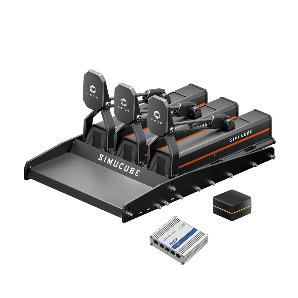 Simucube ActivePedal Pro Bundle ActivePedal Pro Set of 3 + Baseplate + Link Hub + Ethernet Switch Racing Equipment