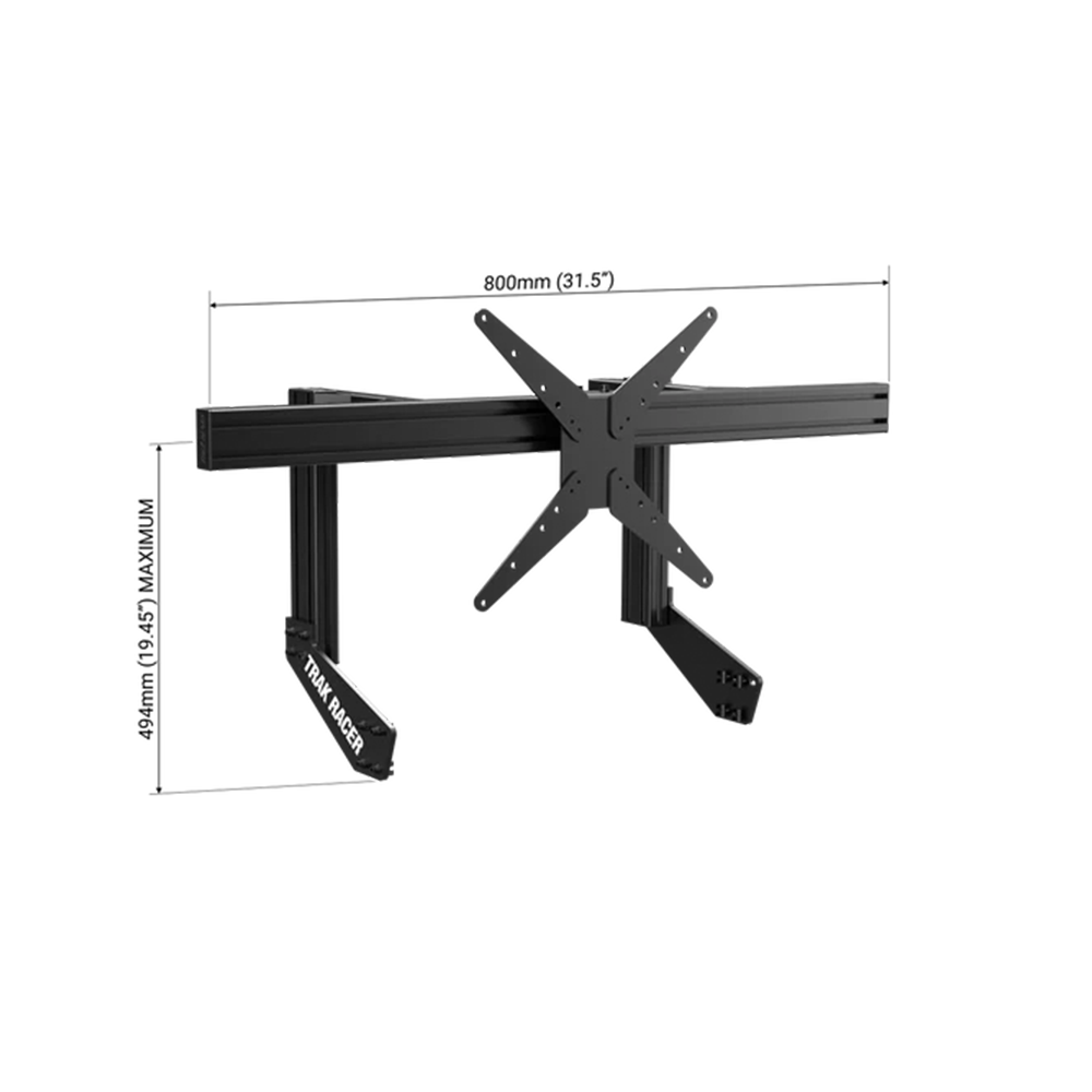 Trak Racer Cockpit Mounted Monitor Stand (Single / Dual / Triple / Quad) Single 800mm Max 80’’ Racing Cockpit