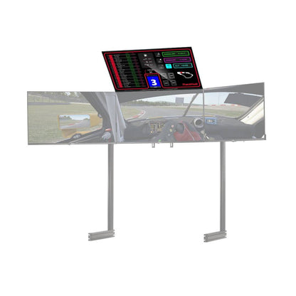 Next Level Racing Elite Freestanding Overhead Quad Monitor Add-On Carbon Grey Cockpit