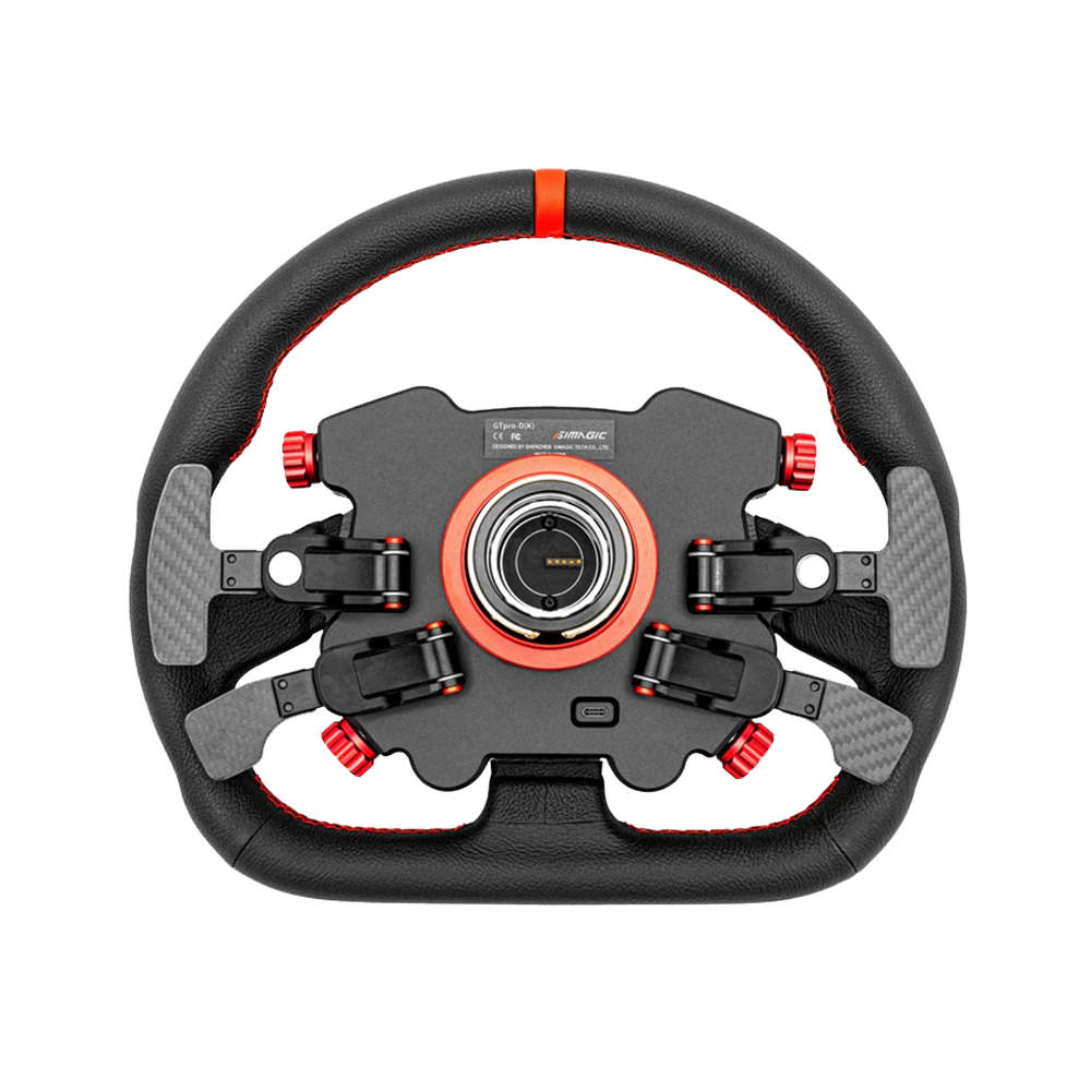Simagic GT Pro Hub with D Shape Wheel Leather (Knob Edition) Racing Equipment