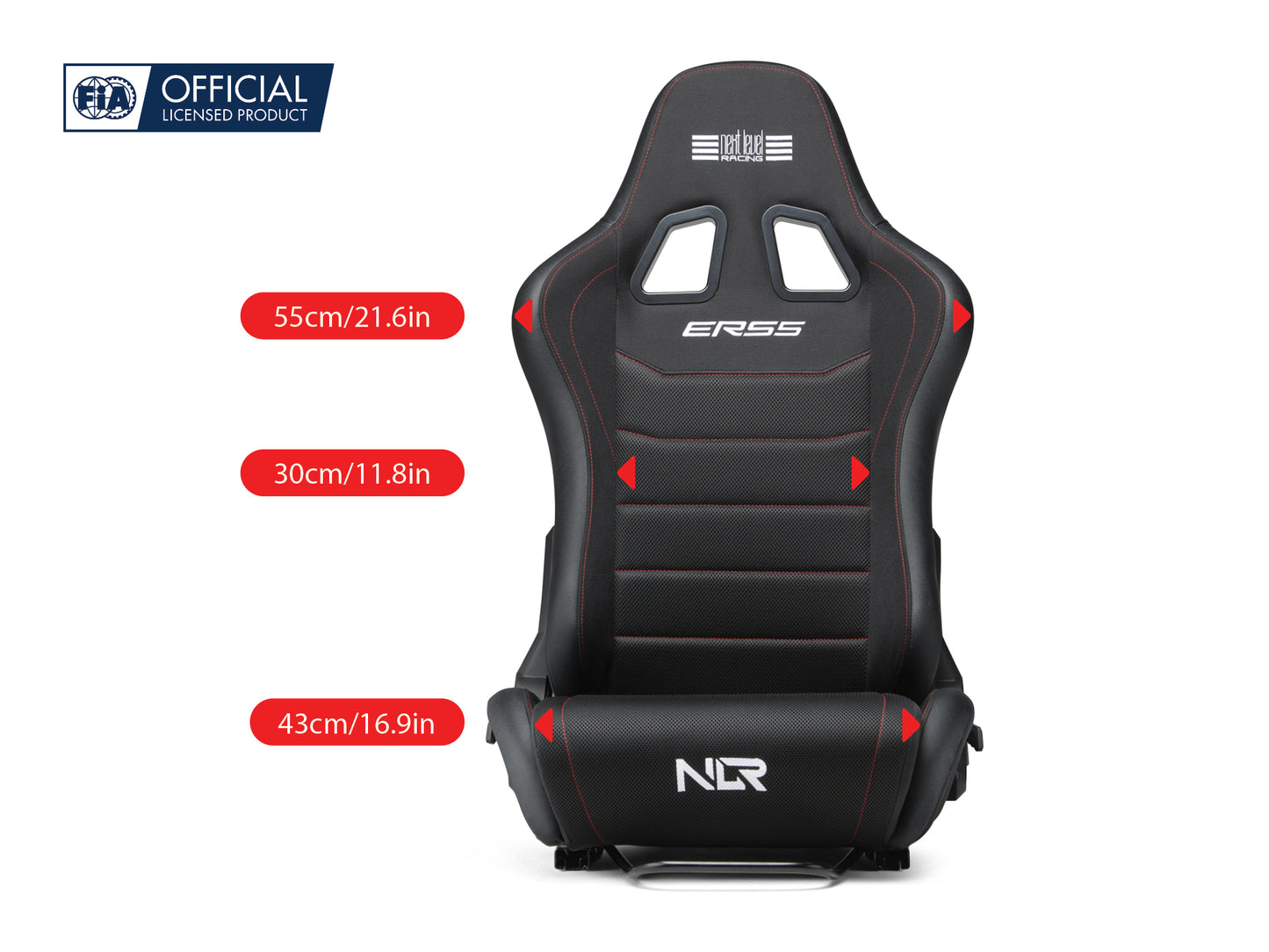 Next Level Racing ERS5 Elite Reclining Seat - Fabric & SimAero Mesh Edition