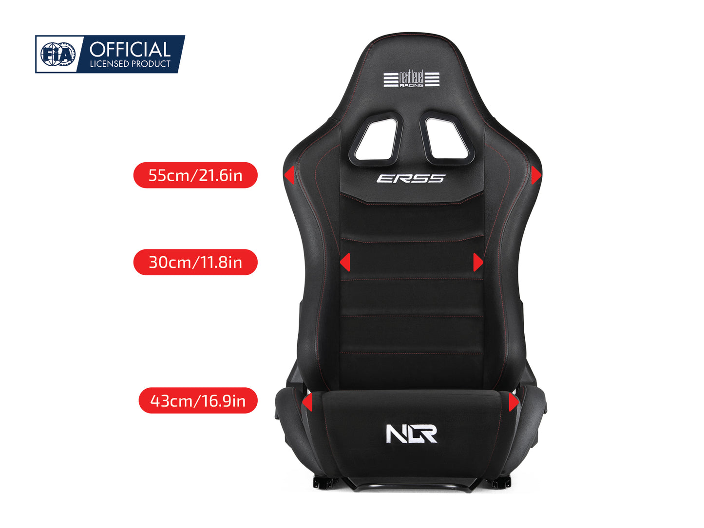 Next Level Racing ERS5 Elite Reclining Seat - PU Leather & Suede Edition