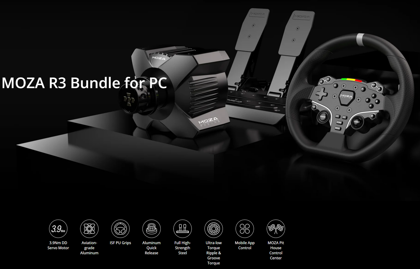 Moza R3 Racing Bundle PC/Xbox Direct Drive 3.9 Nm ชุดจอยพวงมาลัย (ประกันศูนย์ไทย) Racing Equipment