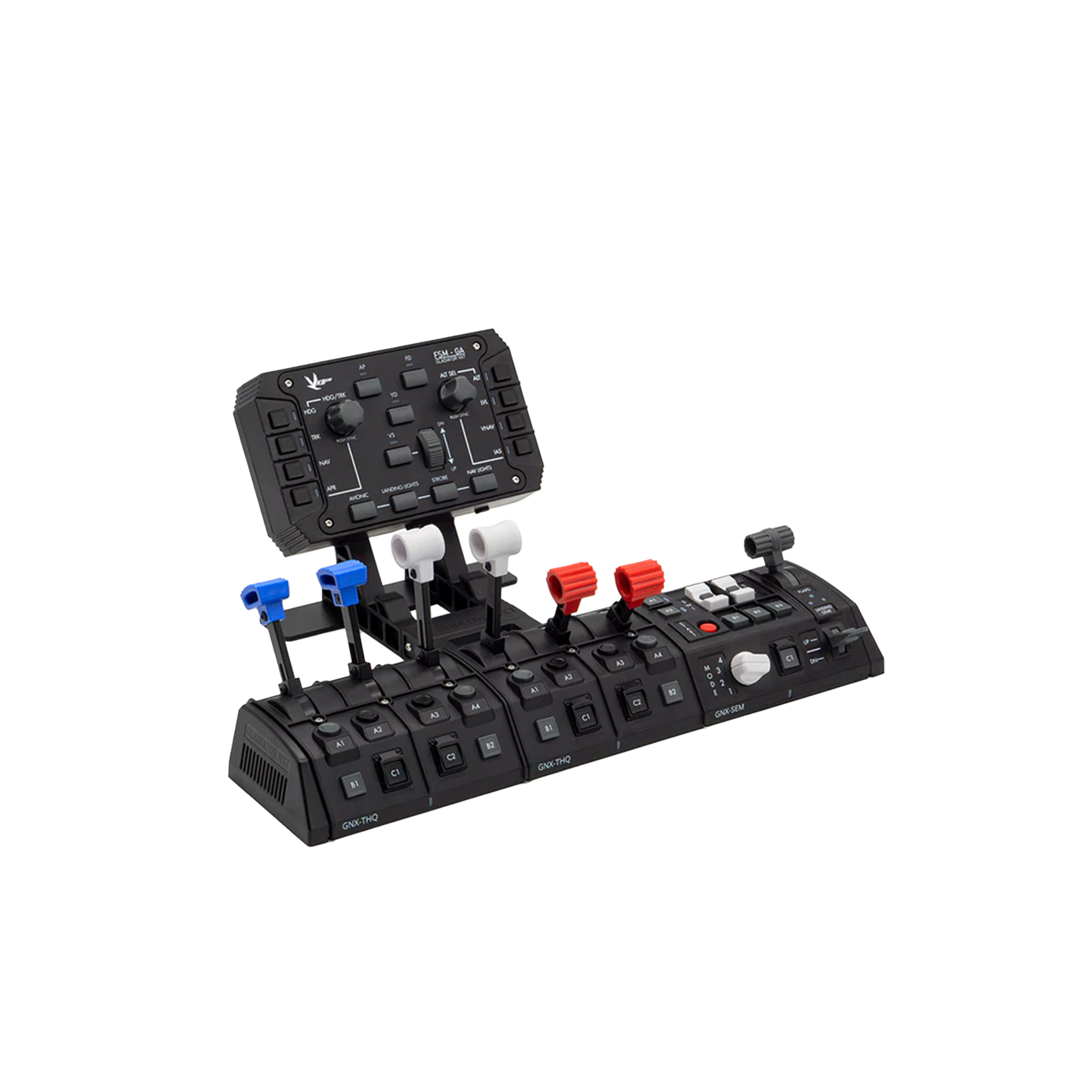 VKB GNX Dual THQ + SEM + FSM-GA Combo Flight Simulator