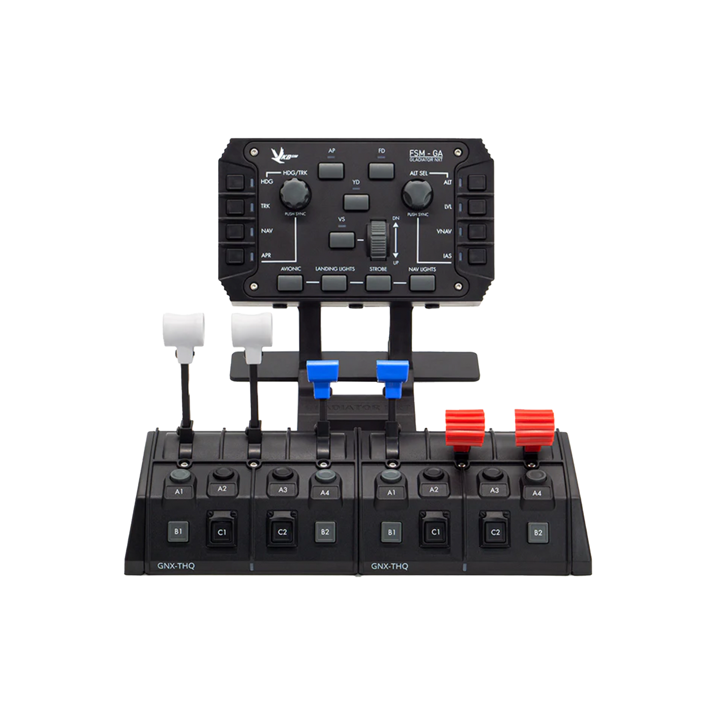 VKB GNX Dual THQ + FSM-GA Combo Flight Simulator