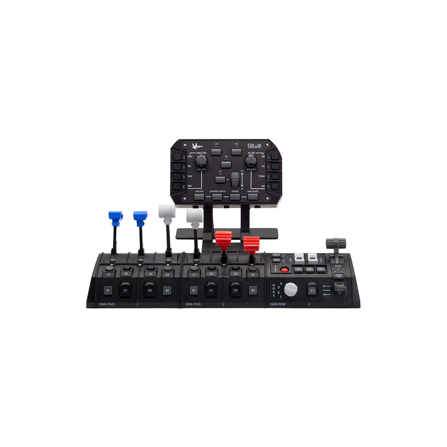 VKB GNX Dual THQ + SEM + FSM-GA Combo Flight Simulator