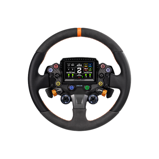 Simagic Zeus Sport Steering Wheel (Leather) + Magic dash 4