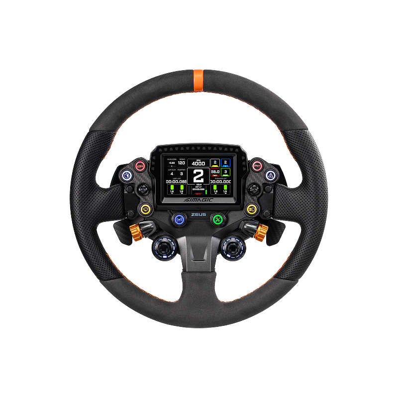 Simagic Zeus Sport Steering Wheel (Leather) + Magic dash 4