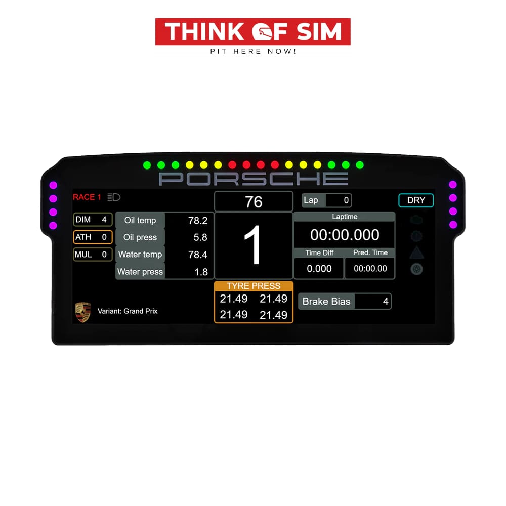 GRID Porsche 911 GT3 Cup Dashboard Display Unit Racing Equipment