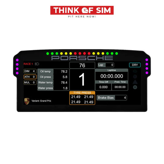 GRID Porsche 911 GT3 Cup Dashboard Display Unit Racing Equipment