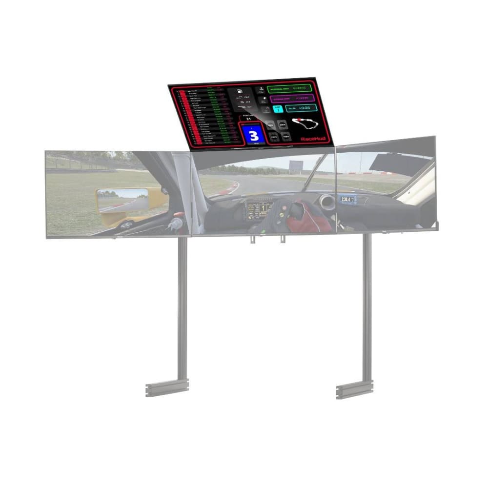 Next Level Racing Elite Freestanding Overhead Quad Monitor Add-On Carbon Grey Cockpit