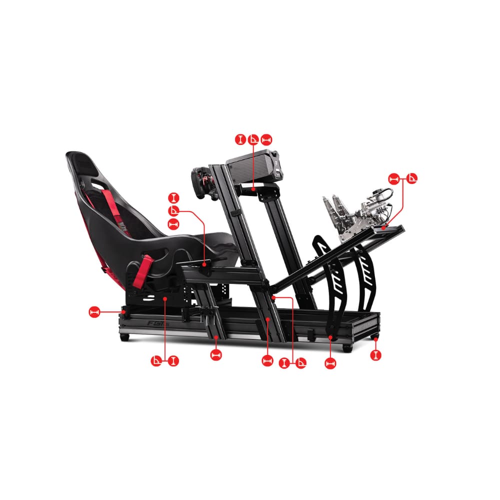 Next Level Racing F-GT Elite Wheel Plate Edition (Carbon Grey) Racing Cockpit