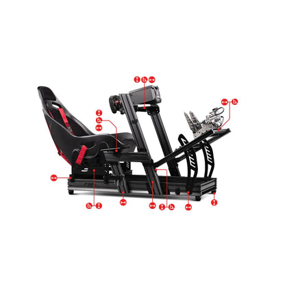Next Level Racing F-GT Elite Wheel Plate Edition (Carbon Grey) Racing Cockpit