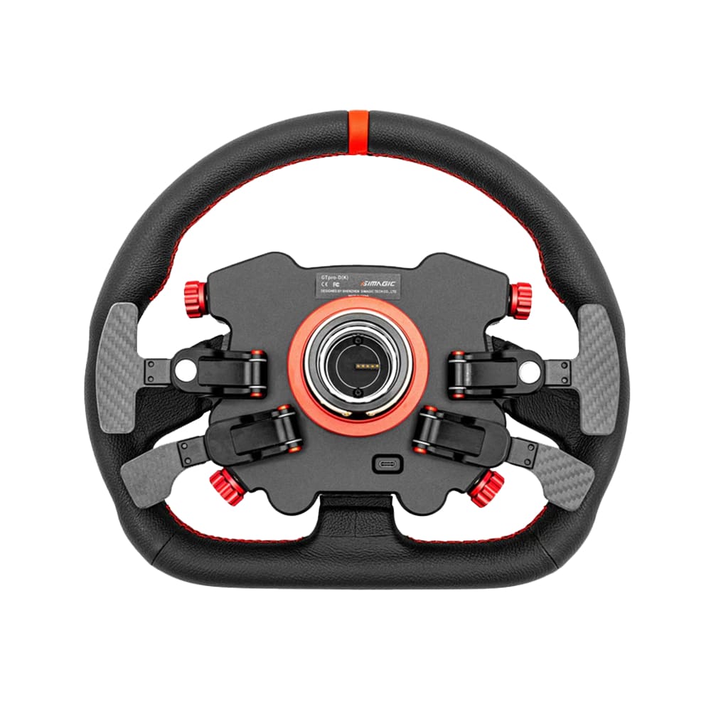 Simagic GT Pro Hub with D Shape Wheel Leather (Knob Edition) Racing Equipment