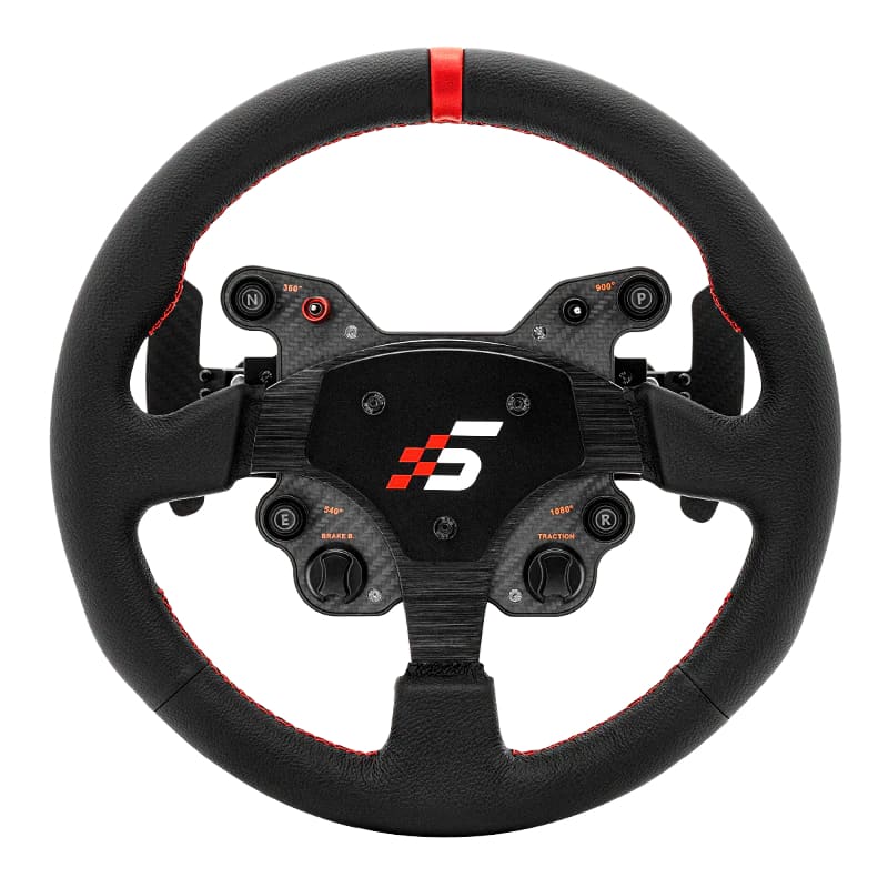 Simagic GT1 Round Wheel with Paddle Shift Leather Racing Equipment