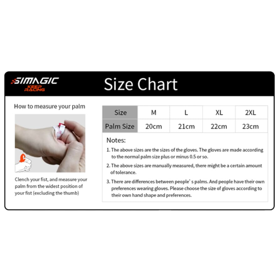 Simagic Racing Gloves (Inner Seam Version) Equipment