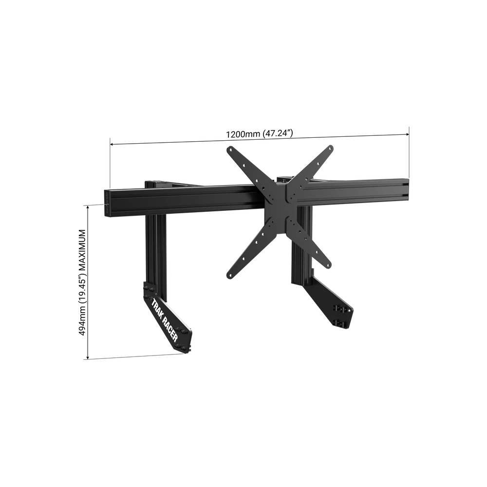 Trak Racer Cockpit Mounted Monitor Stand (Single / Dual / Triple / Quad) Single 1200mm Max 80’’ Racing Cockpit