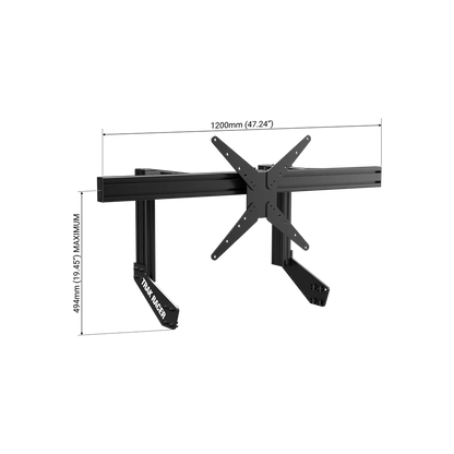 Trak Racer Cockpit Mounted Monitor Stand (Single / Dual / Triple / Quad) Single 1200mm Max 80’’ Racing Cockpit