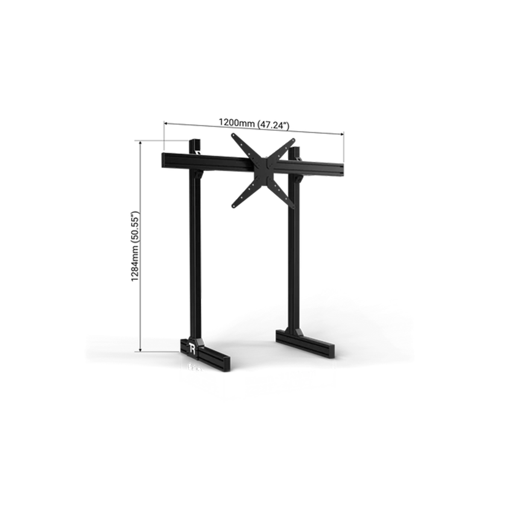Trak Racer Freestanding Monitor Stand (Single / Dual / Triple / Quad) Single 1200mm Max 80’’ Racing Cockpit