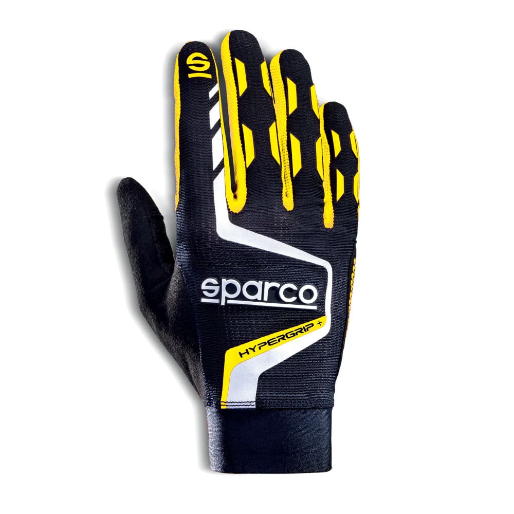 Sparco Gaming Gloves Hypergrip + Size 9 / Color Black/Yellow Fluorescent Racing Equipment