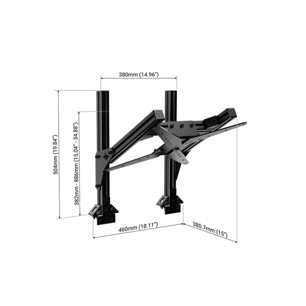 Trak Racer 4th/2nd Top Monitor Mount for Extrusion Monitor Stands Racing Cockpit