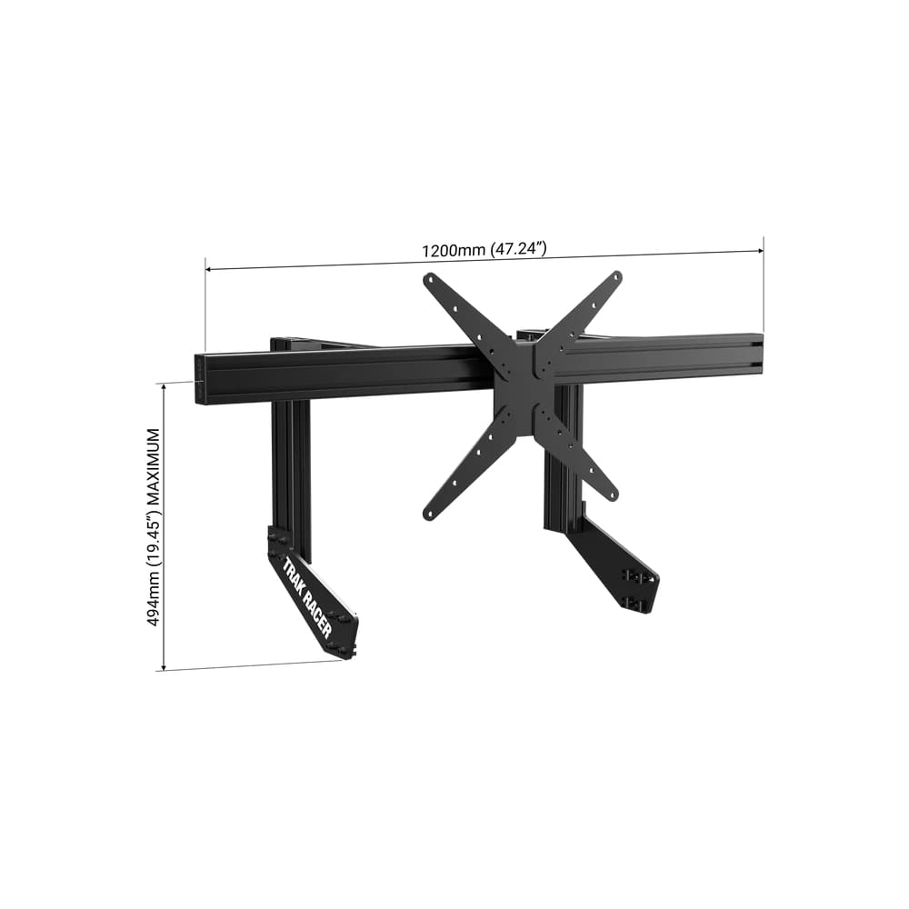 Trak Racer Cockpit Mounted Monitor Stand (Single / Dual / Triple / Quad) Single 1200mm Max 80’’ Racing Cockpit