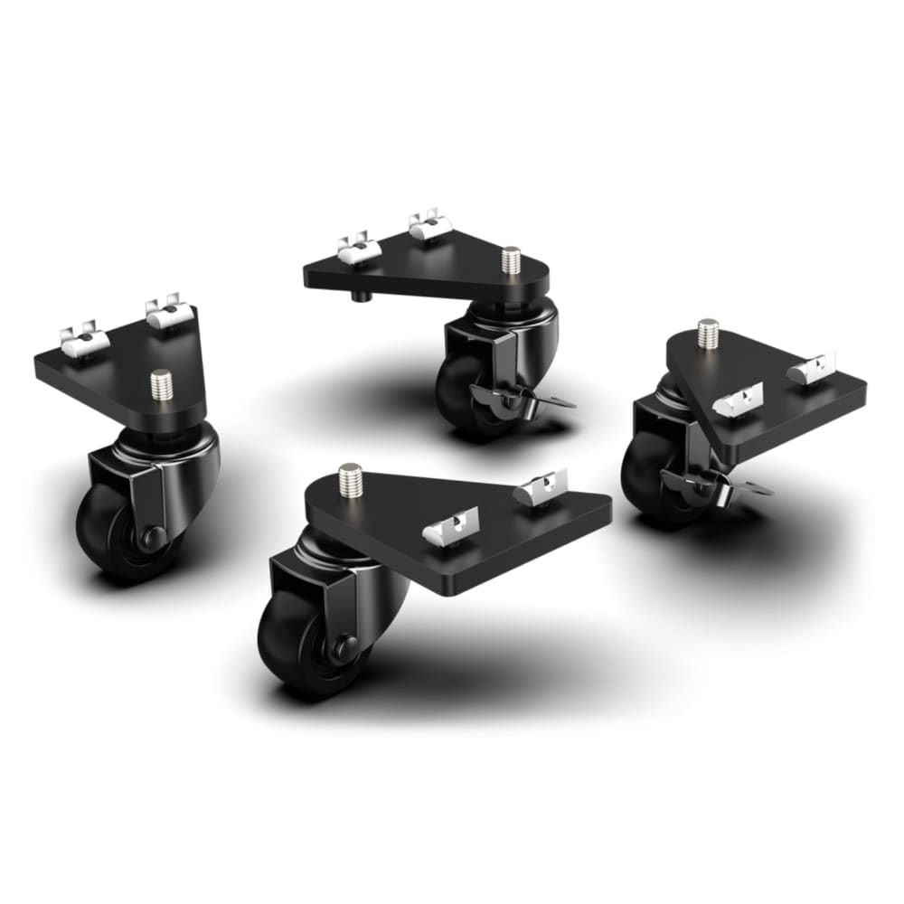 Trak Racer Tr8020 Caster Wheels With Brake And Mounting Brackets (Contains 4 Wheels) Racing Cockpit