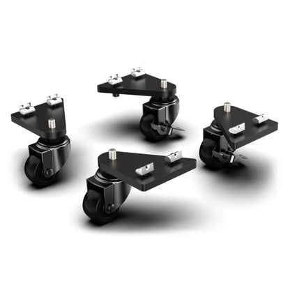 Trak Racer Tr8020 Caster Wheels With Brake And Mounting Brackets (Contains 4 Wheels) Racing Cockpit
